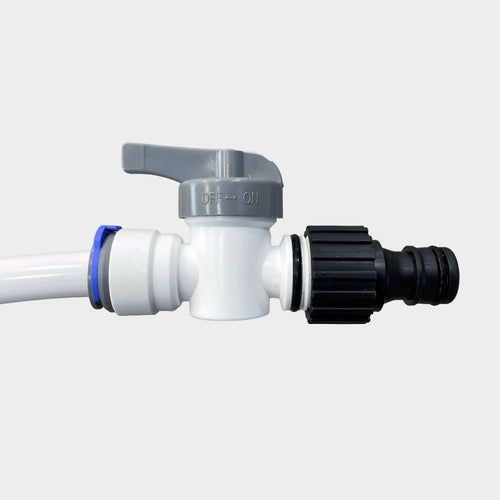 Caravan Water Tank Quick Filler showing the click-on hose connector and inline on/off valve